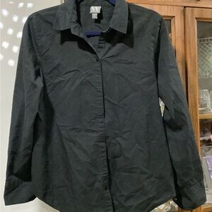 Worthington Black Button-Down Shirt